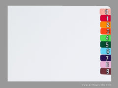 Brunswick Mini Numeric Colour Coded Labels - 0350 Series, Acme Visible - 2