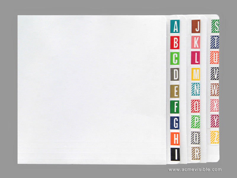 COL'R'TAB Alphabetic Colour Coded Labels - 12000 Series (Roll) – Acme ...