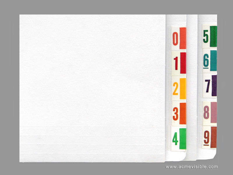 TAB Compatible Numeric Colour Coded Labels - 14000 Series, Acme Visible - 2