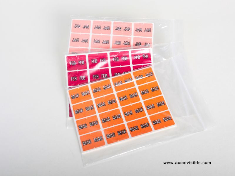 Datafile Compatible Month Labels - K4161 Series (sheets), Acme Visible - 3