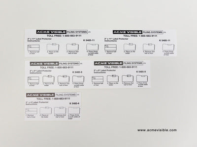 Acme Mylar Label Protectors - K5485 Series, Acme Visible - 1