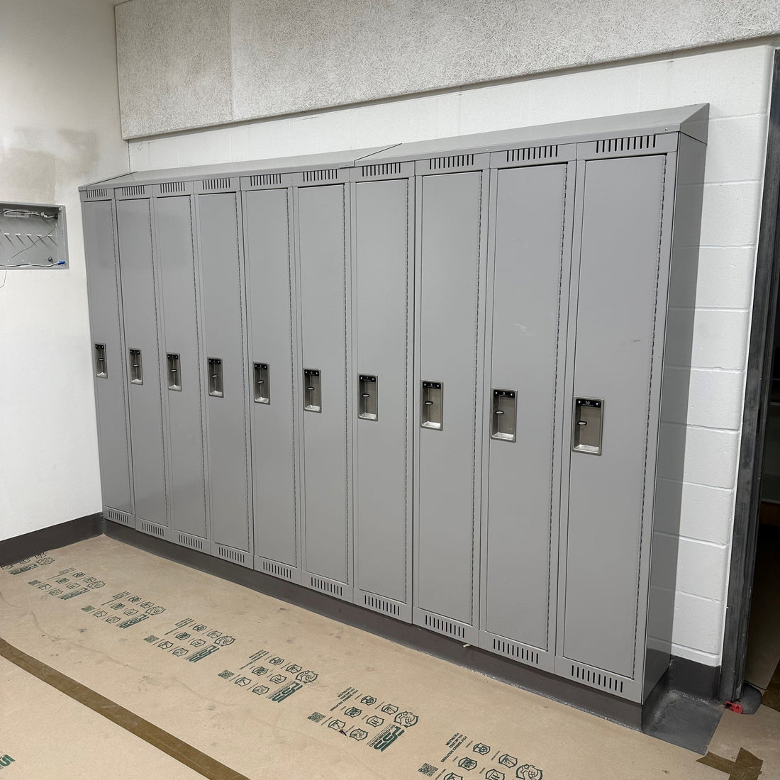 Dasco single-tier corridor lockers at Cowichan RCMP detachment