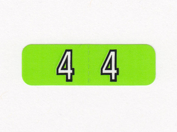 Brunswick Mini Numeric Colour Coded Labels - 0350 Series, Acme Visible - 1