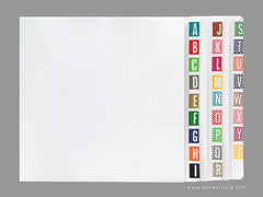 COL'R'TAB Alphabetic Colour Coded Labels - 12000 Series (Roll), Acme Visible - 2