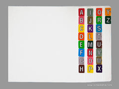 Barkley Compatible Alphabetic Colour Coded Labels - 2840 Series, Acme Visible - 2